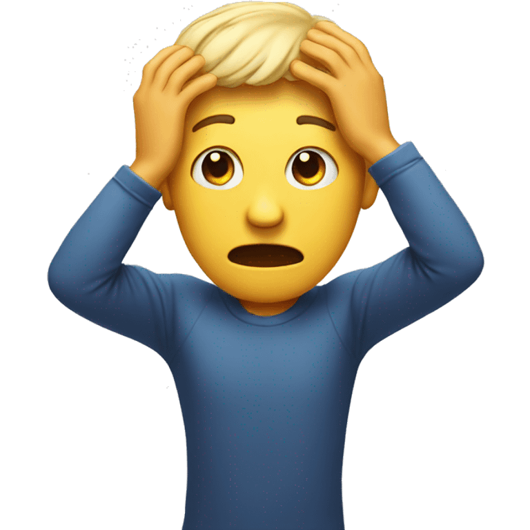 emoji surprised with his hands on the head emoji