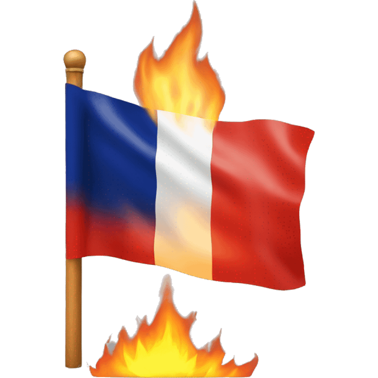 French flag inside fire emoji