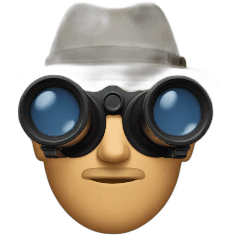 man with binoculars emoji