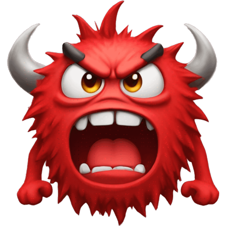 Red angry monster emoji