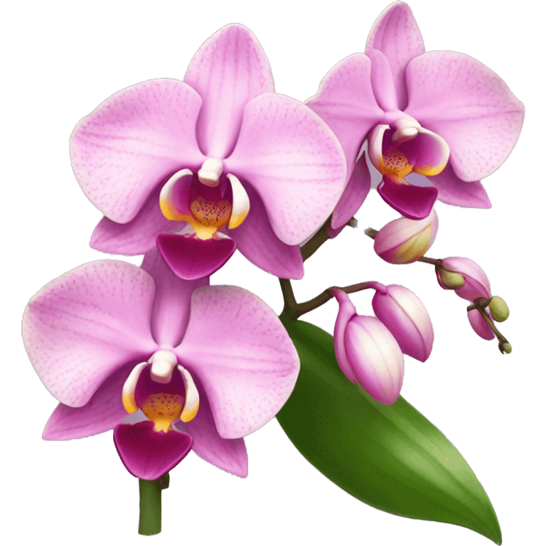 Orchid flower pink emoji