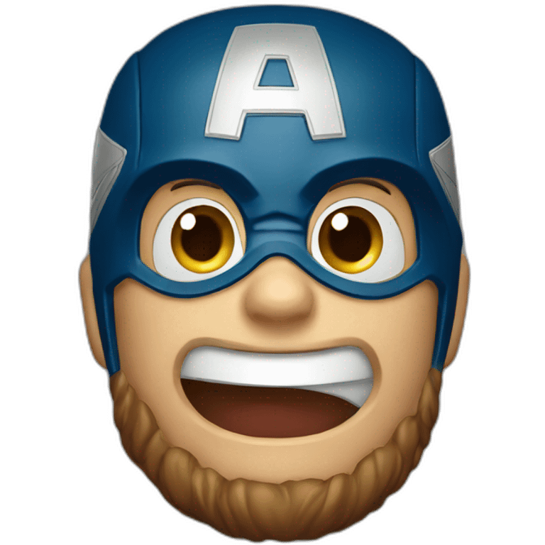 Captain america surprised emoji