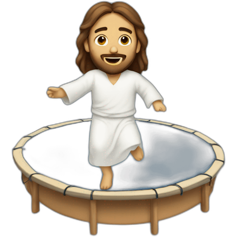 Jesus on a trampoline emoji