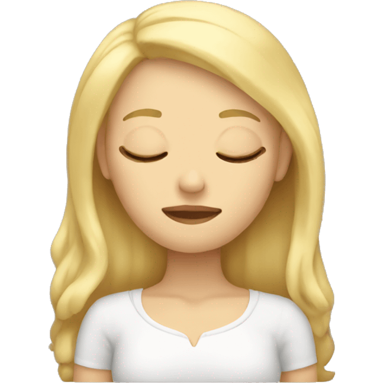 Sleeping blonde girl emoji