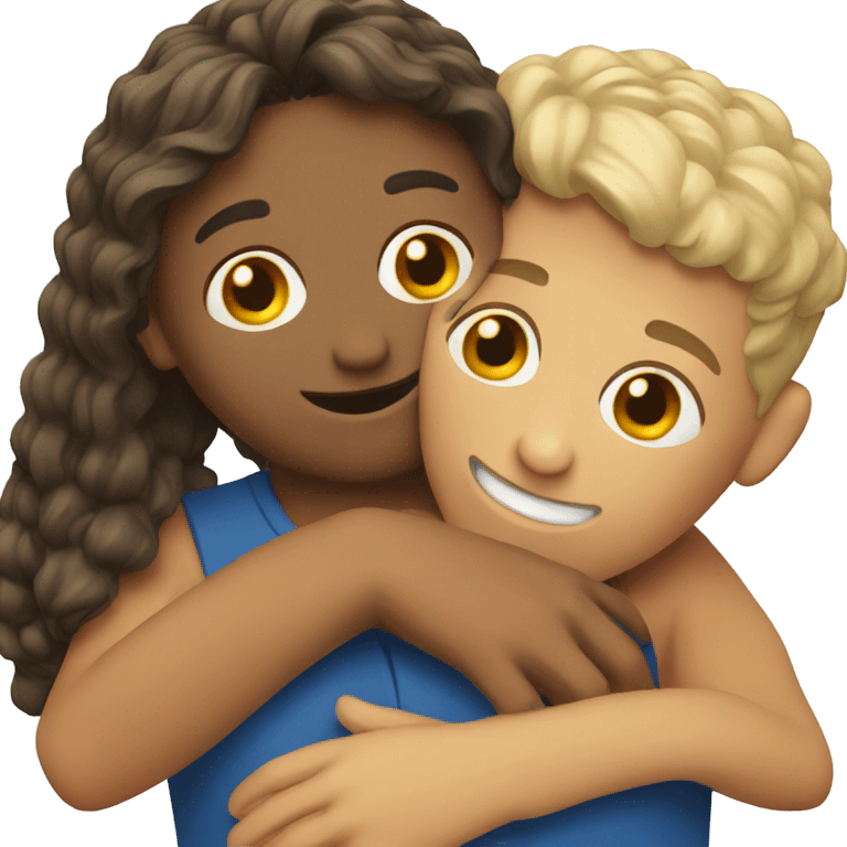 2 spanish friends hug  emoji