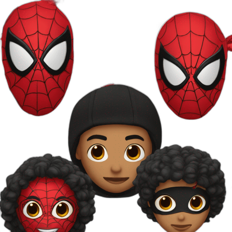 Spider Man with a black balaclava  emoji