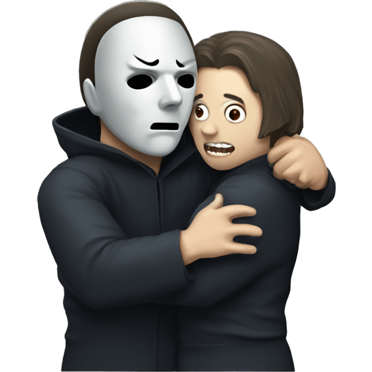 Michael myers and scream hugging  emoji