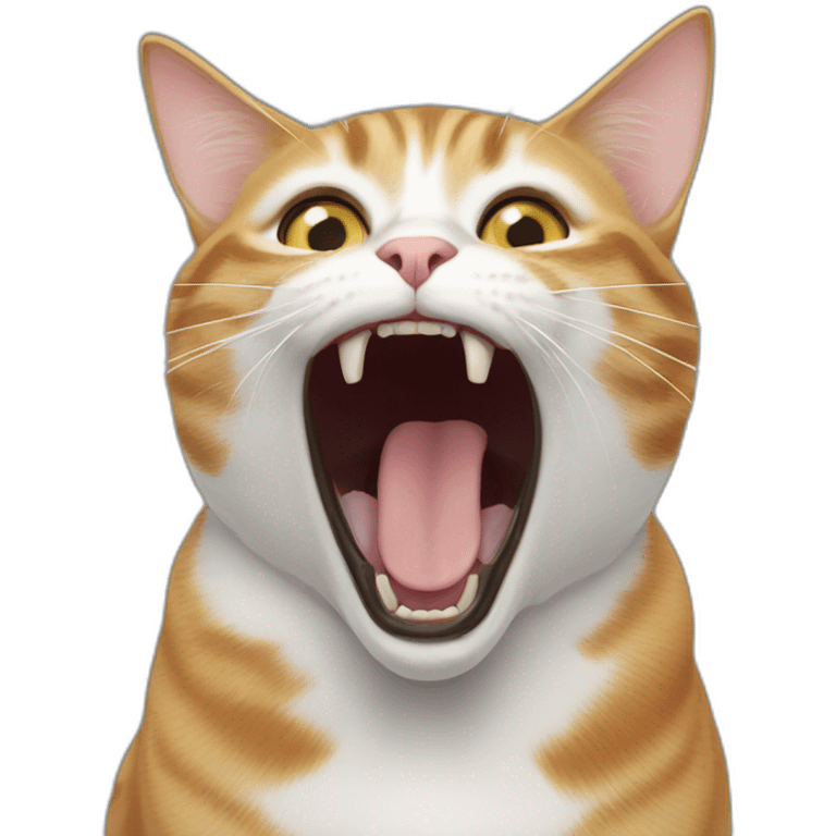 Cat screaming emoji