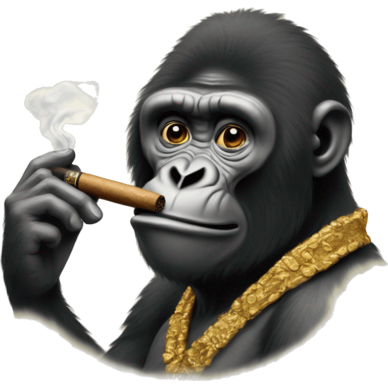 gorrila smoking cigar emoji