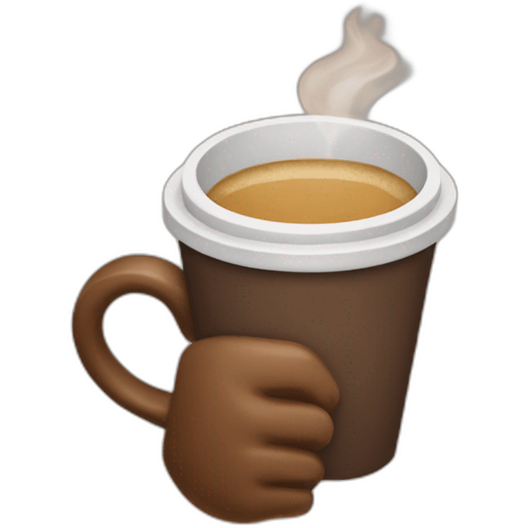 Cheers with coffee emoji