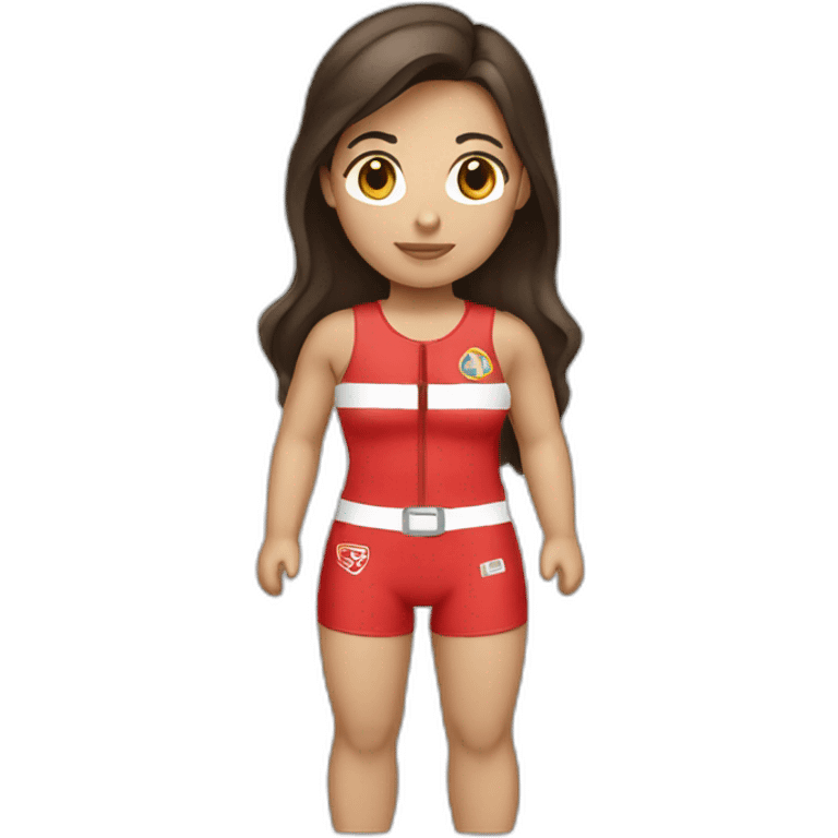 Female brunette lifeguard emoji