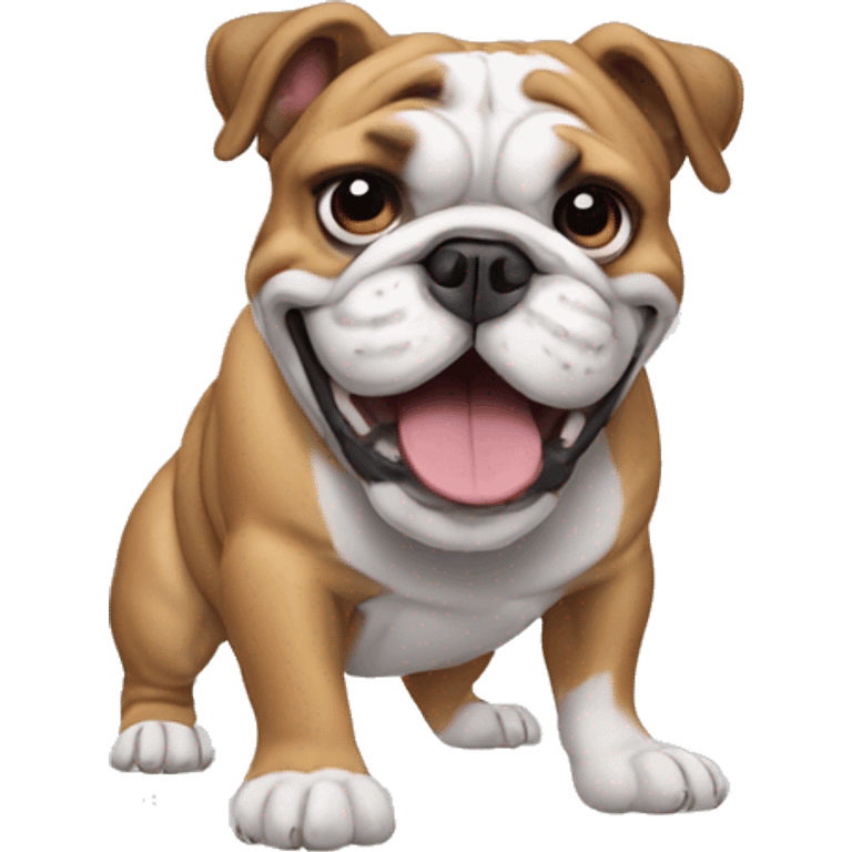 english bulldog supporting with paws up emoji