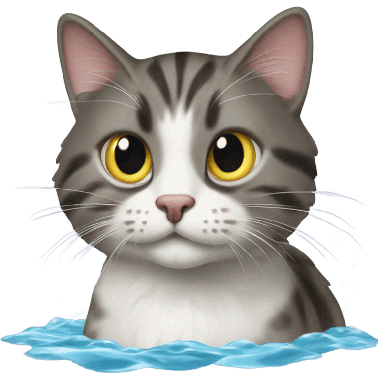 swimming cat  emoji