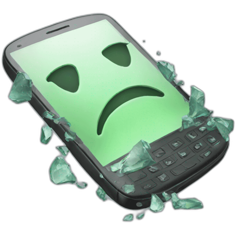 Broken phone emoji