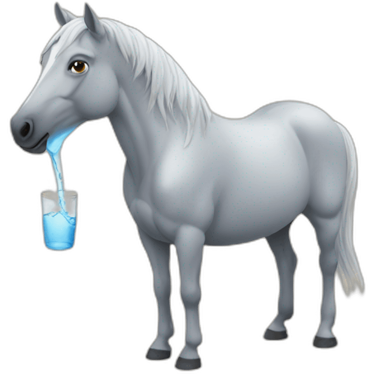 horse drinking water emoji