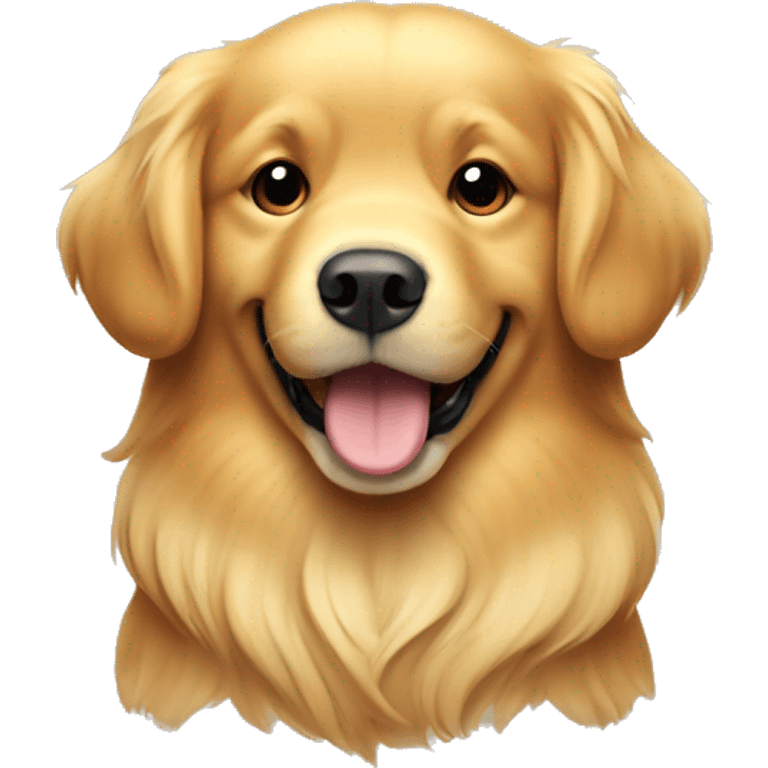 Puffy poofy golden retriever with lighter golden fur emoji