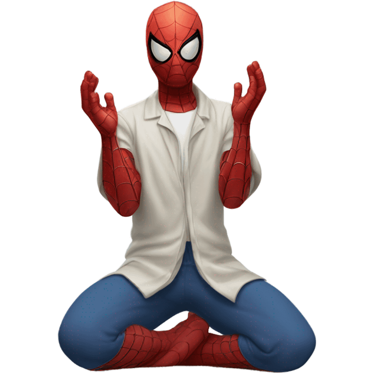 Spider-Man prayer hands emoji