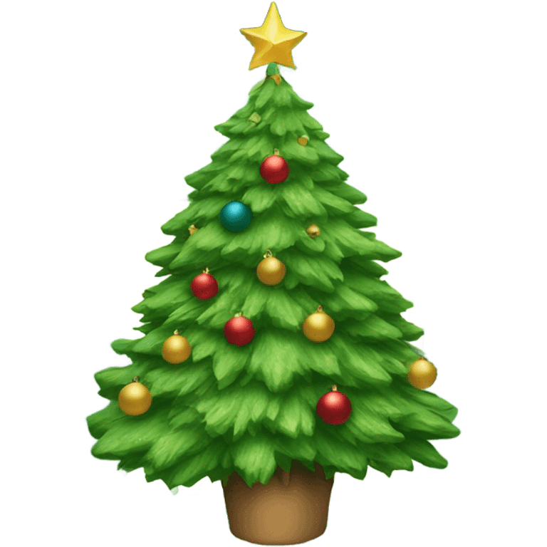 Christmas tree with Green door Ornament  emoji