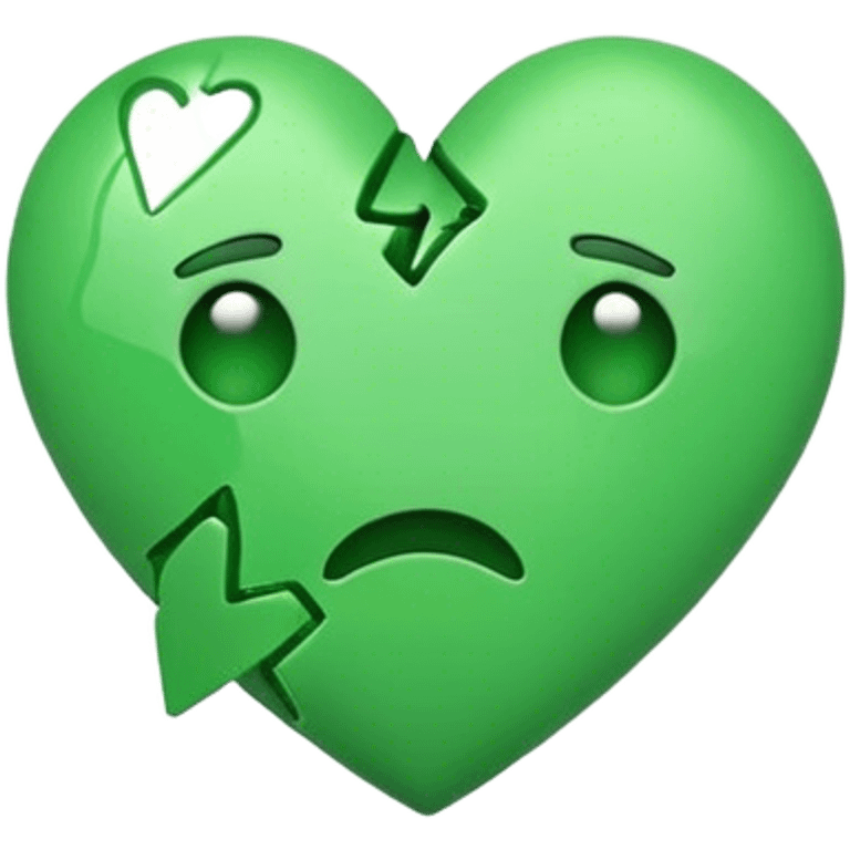 Green broken heart emoji emoji