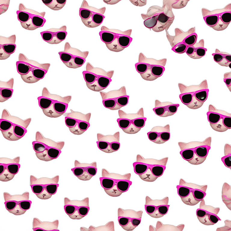 Cool Cat with pink sunglasses emoji