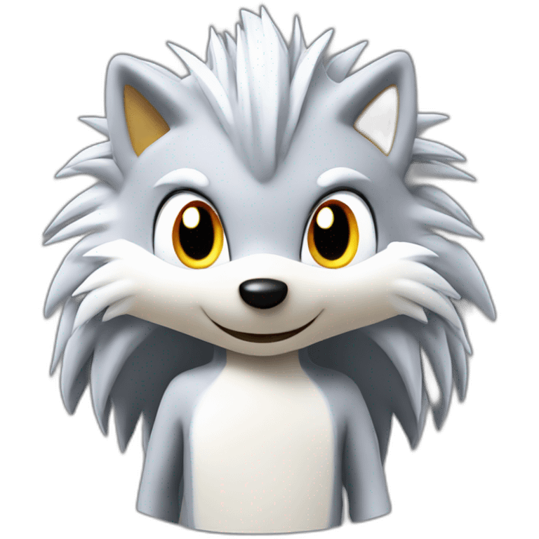 Silver the hedgehog emoji