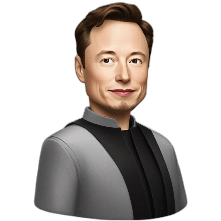 Elon musk wearing gown emoji