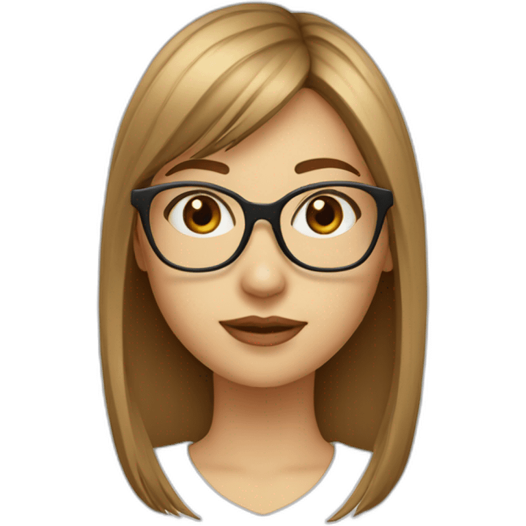 wthite-light brown-hair-girl-with-glasses-and-fringe emoji