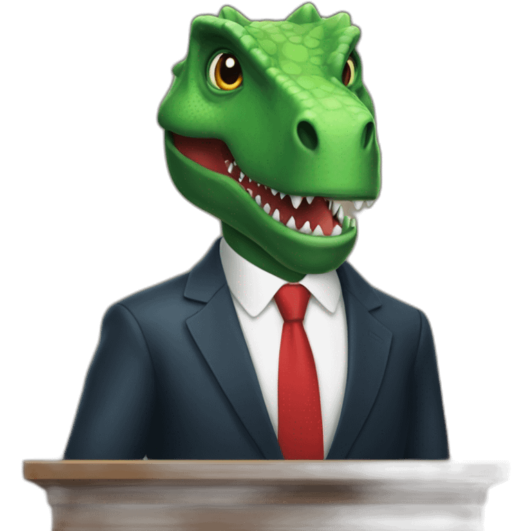 dinosaur as a prime minister emoji