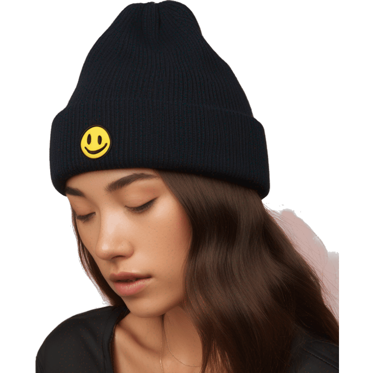 Gorro negro Naval Black de Volcom emoji