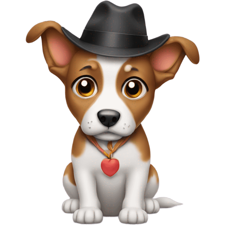 Dog with hat emoji