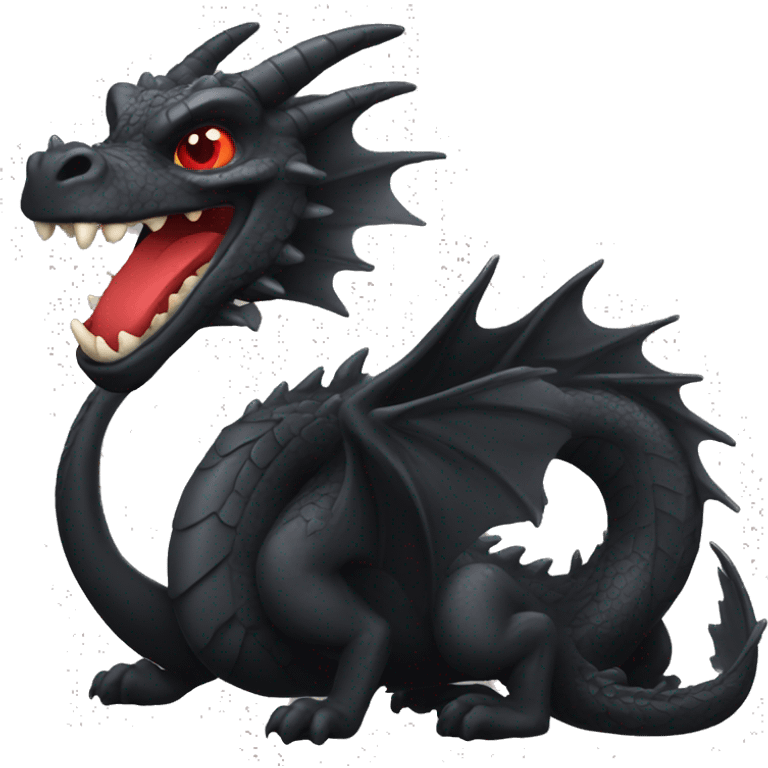 black dragon with red eyes emoji pack  emoji