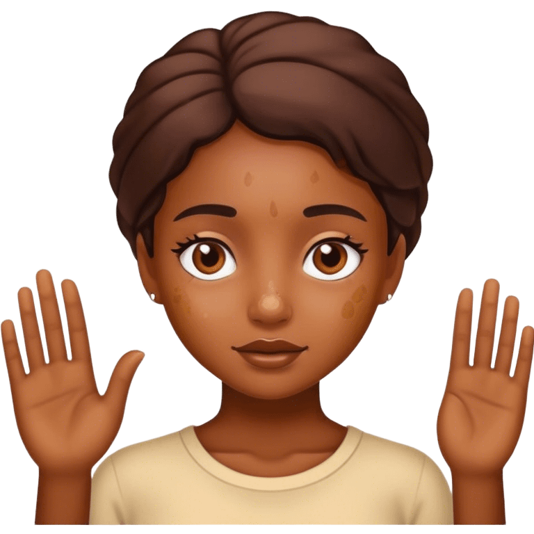 girl with hyperpigmentation  emoji