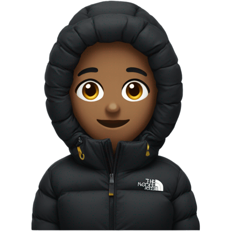 black north face puffer jacket emoji