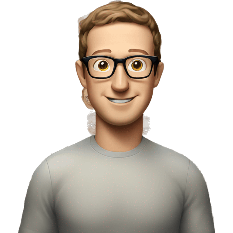 mark zuckerberg in glasses runs full body emoji