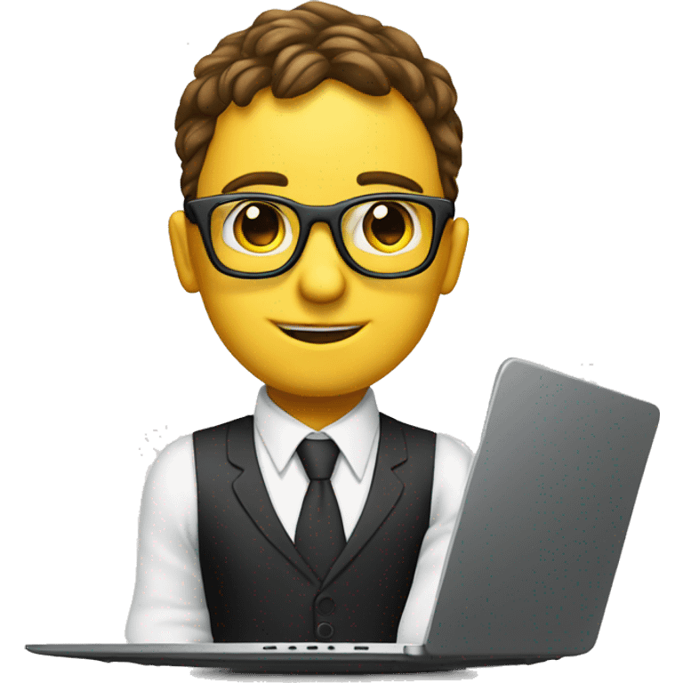 data science with laptop and glasses emoji