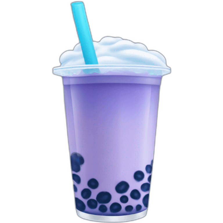 Bubble tea bleus emoji