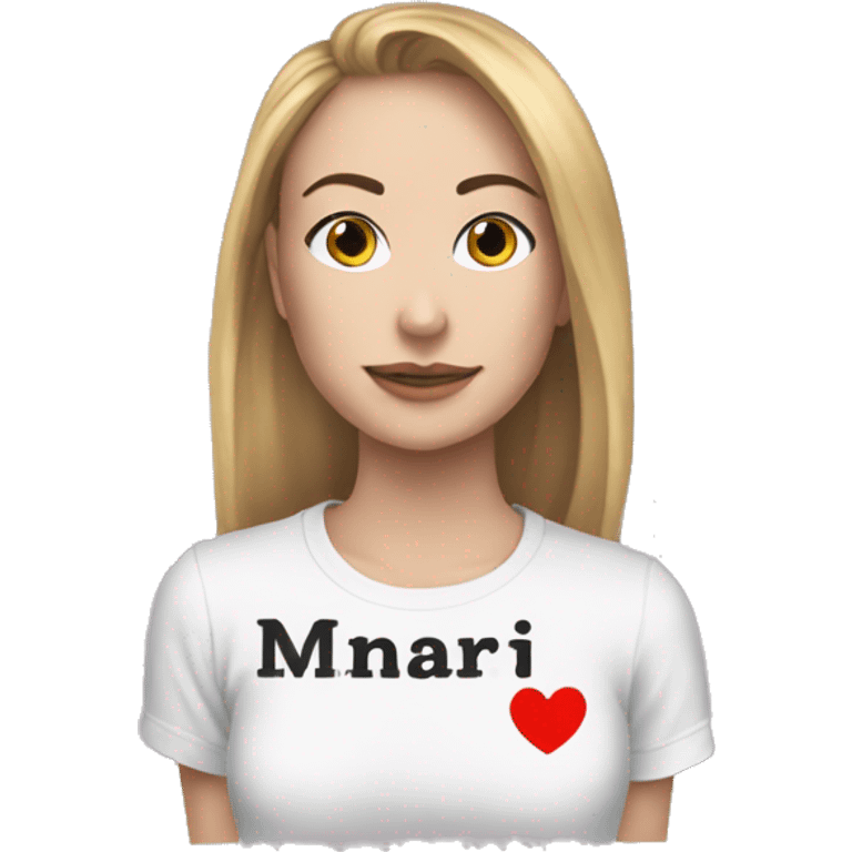 T-shirt with the inscription “I ❤️ mari” emoji