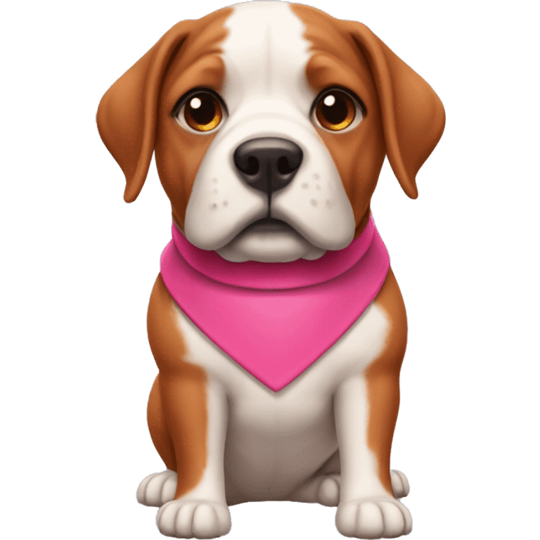 Red Beabull pink collar emoji