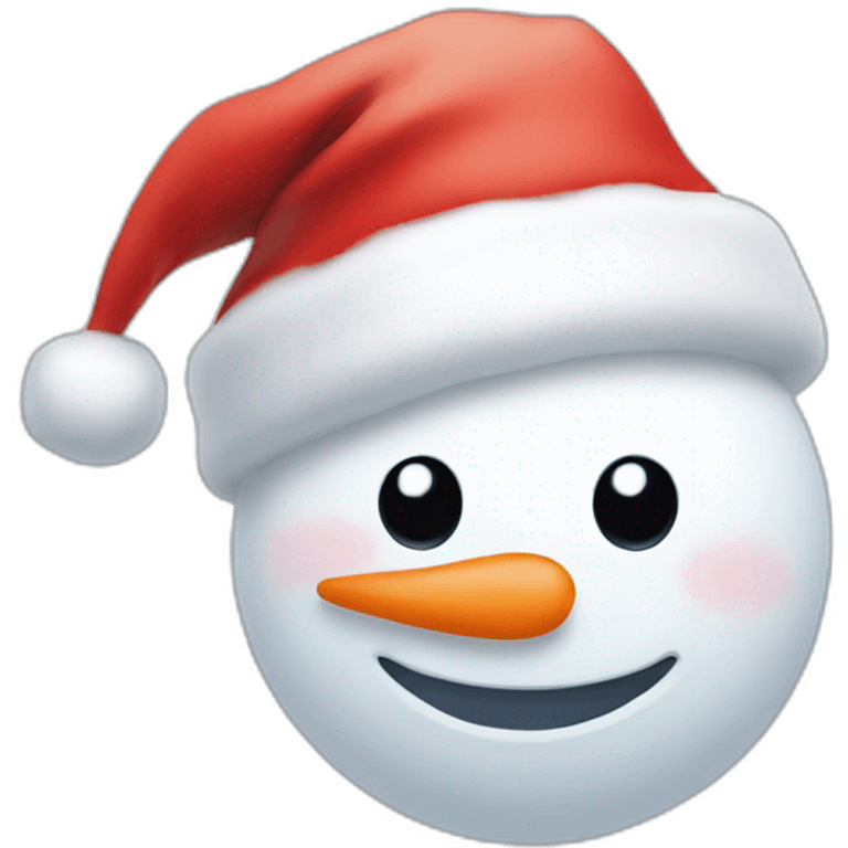 snowman with santa hat emoji