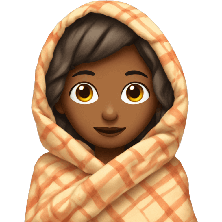 girl with a blanket all over her body   emoji