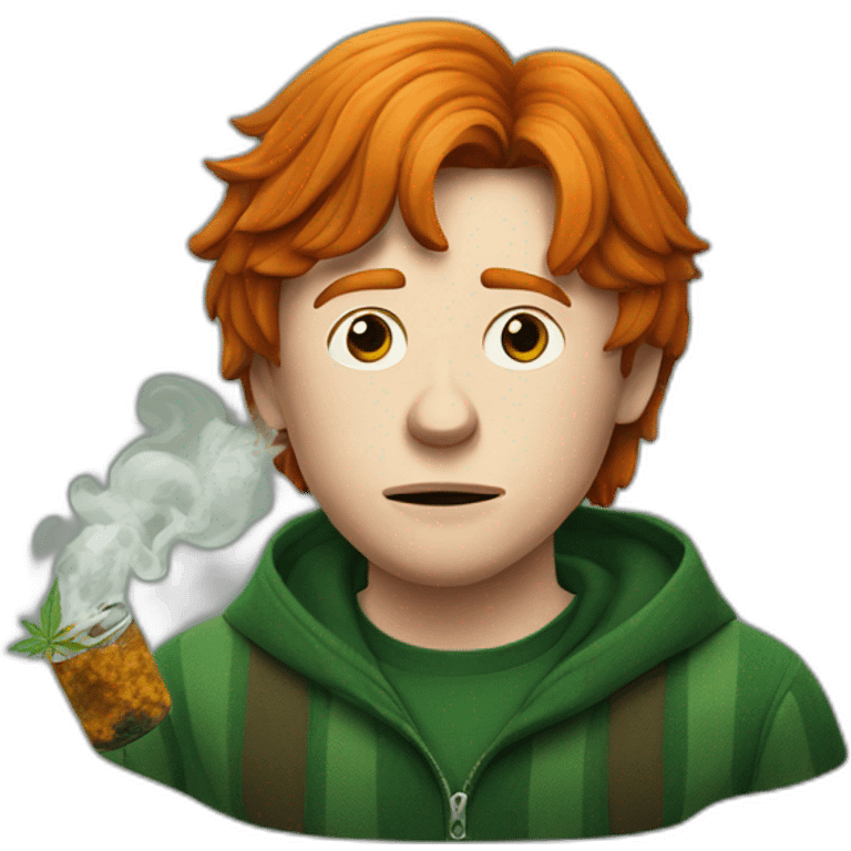 Ron Weasley smoking weed emoji