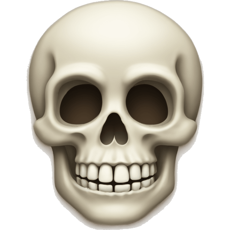 Skull emoji with a hole in the head emoji