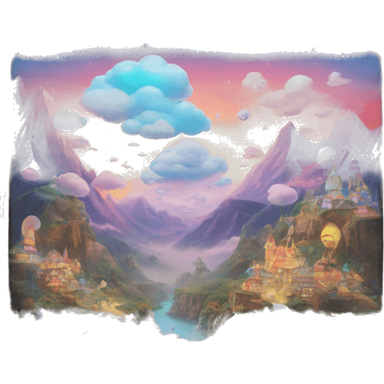 dreamland picture painting holographic in frame  emoji