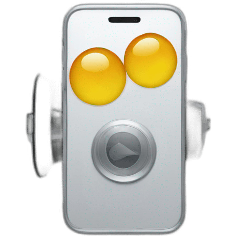 Iphone with audio recording in screen emoji