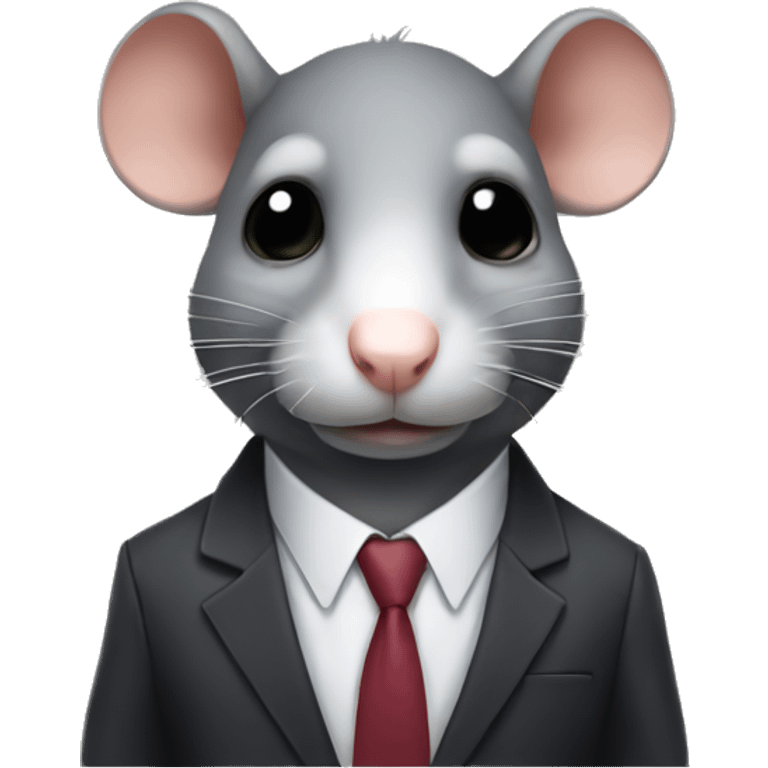 very sad rat wearing a suit  emoji