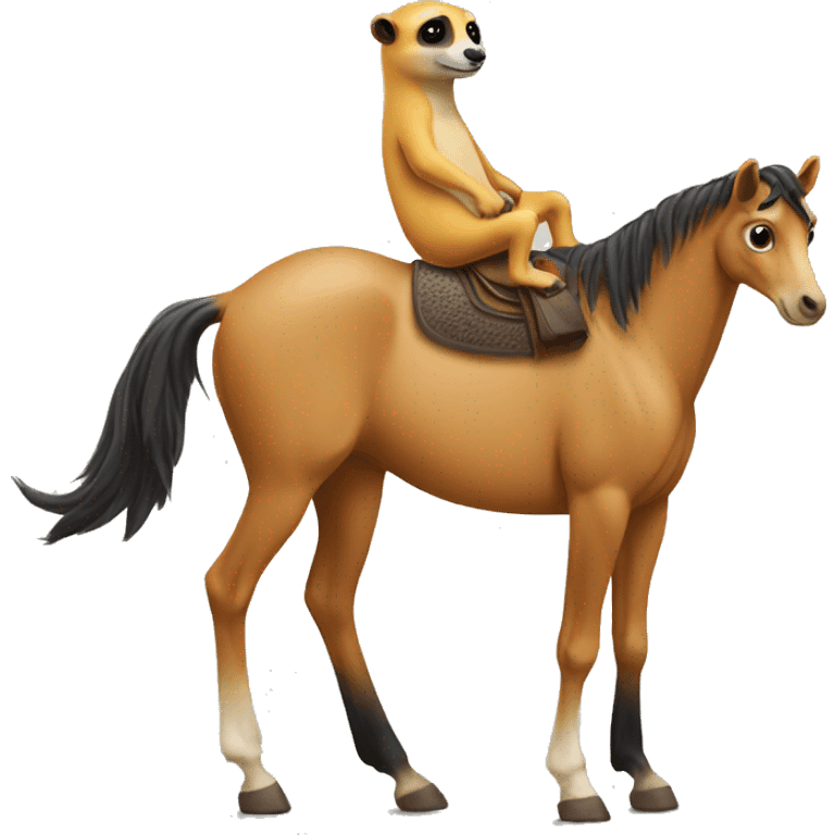 A horse with a meerkat on top emoji