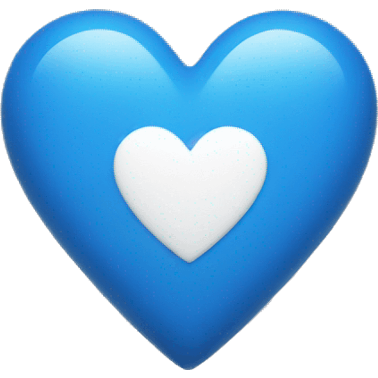 White and blue heart  emoji