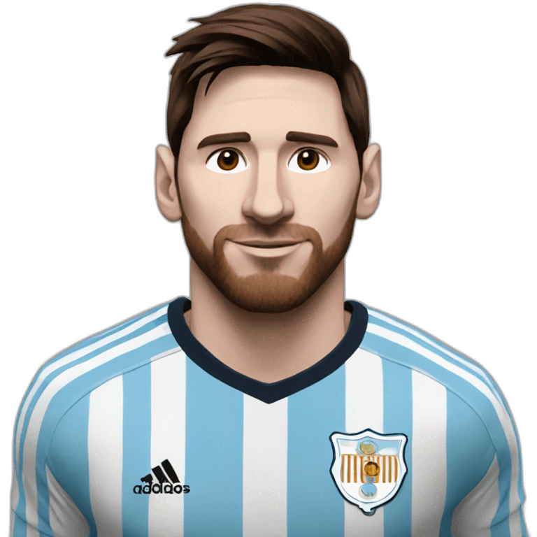 Messi with argentina jersey emoji