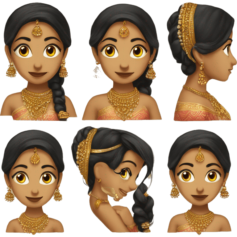 Desi girl with jhumka  emoji