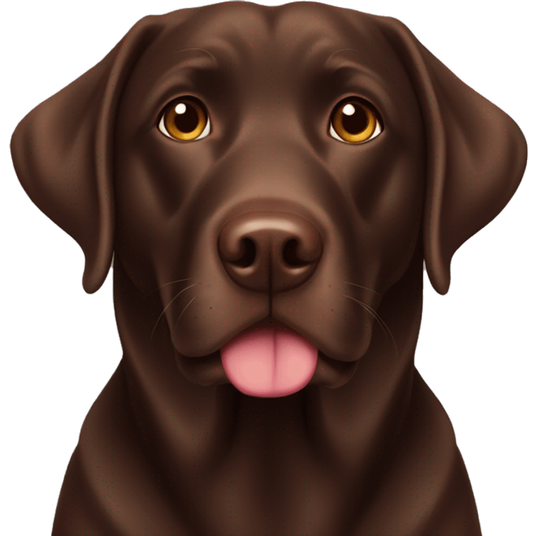 Chocolate lab heart eyes emoji